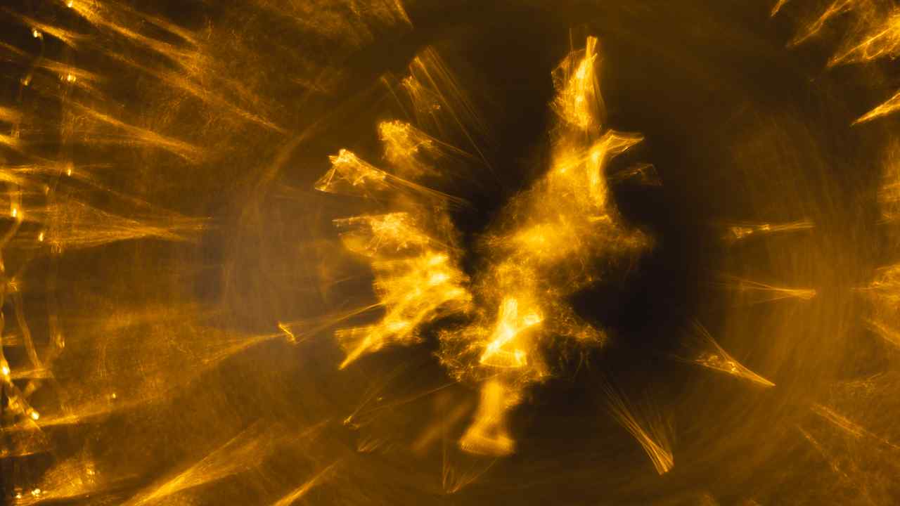 Black hole with glowing accretion disk