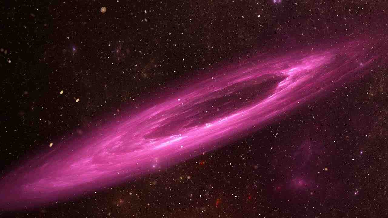 Black hole with glowing accretion disk