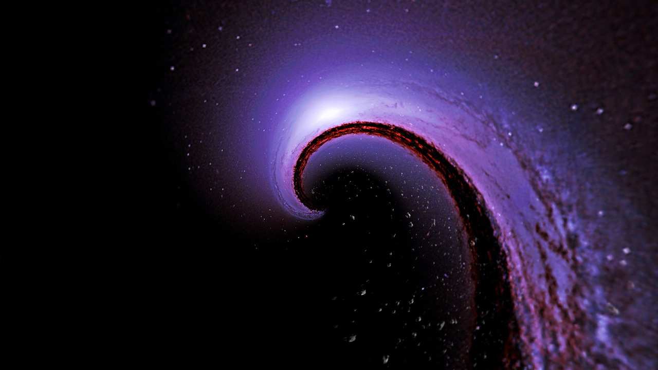 Spiral galaxy with bright galactic core