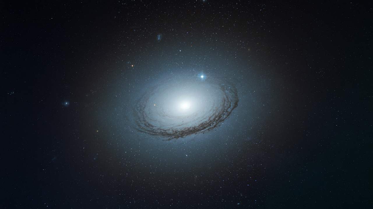 Spiral galaxy with bright galactic core