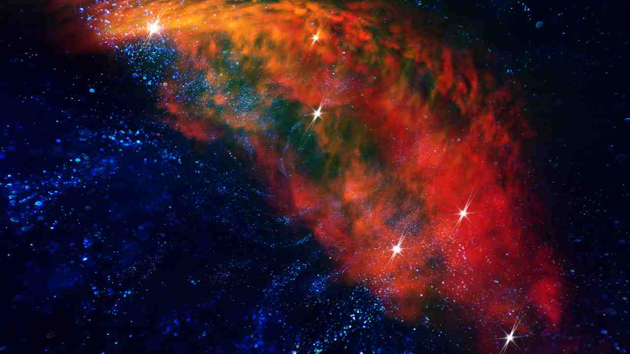 Spiral galaxy with bright galactic core